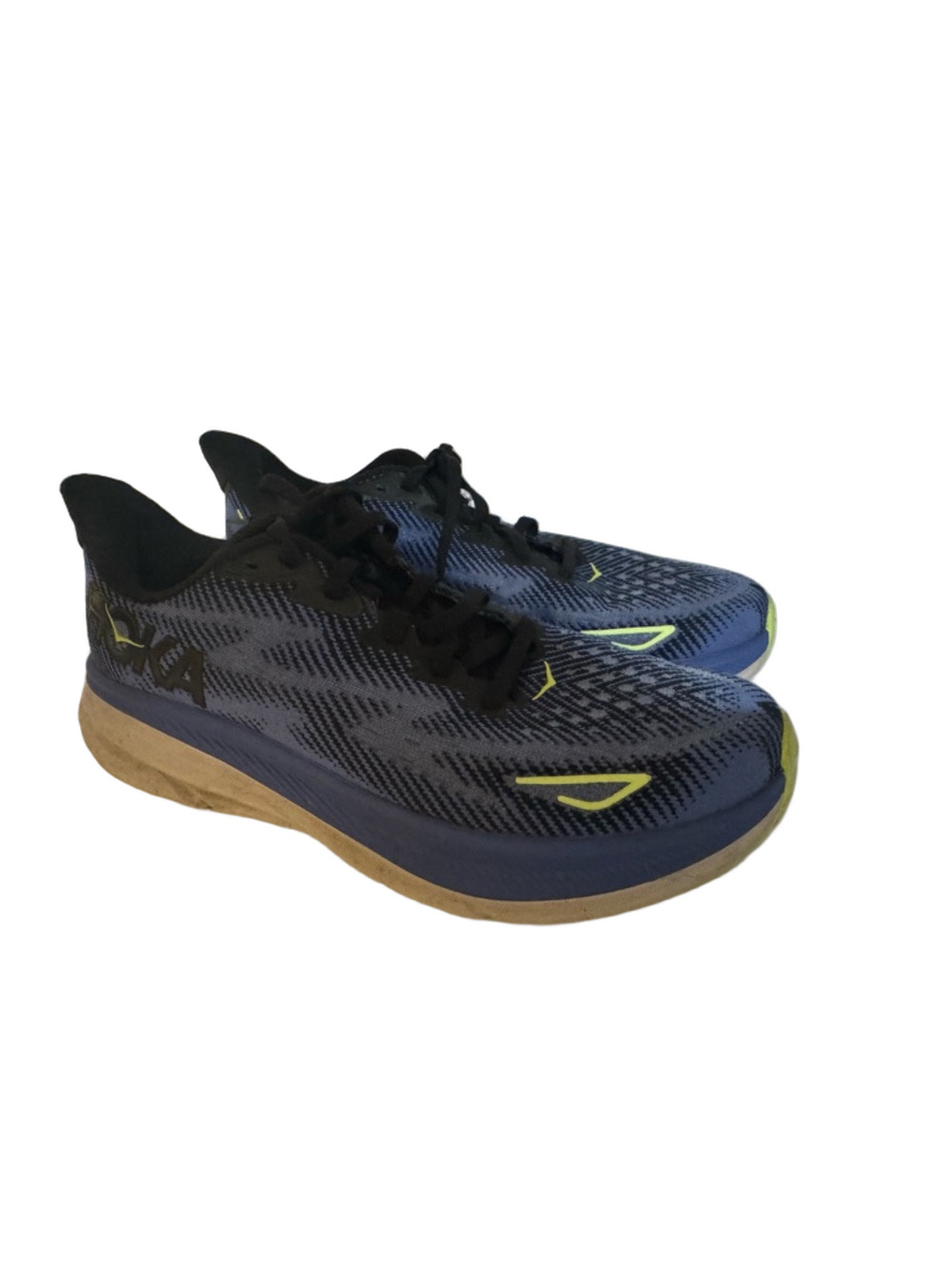 Hoka one one Clifton 9 running shoes purple blue green Size 7.5B